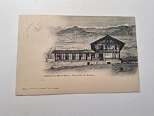 Cartolina 1900 Mont Blanc veduta dal Salève Ginevra Buffet Restaurant, 5c comprar usado  Enviando para Brazil