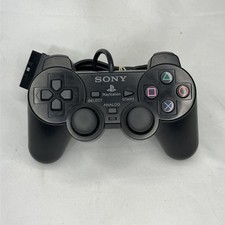 Controle Sony DualShock 2 com fio PS2 PlayStation 2 SCPH-10010 original preto comprar usado  Enviando para Brazil