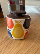 Precioso tarro de almacenamiento de cerámica Orla Kiely “Pear”. **Echa un vistazo a mis otros** segunda mano  Embacar hacia Mexico