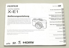 Fujifilm e1 bedienungsanleitun gebraucht kaufen  Kappeln