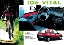 Catalogue prospekt brochure Peugeot 106 série spéciale "Vital" 1994 FR comprar usado  Enviando para Brazil