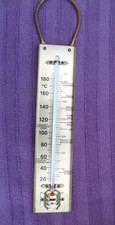 Vintage brass thermometer for sale  LOUTH