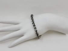 Pulseira masculina de prata esterlina italiana 925 com corrente de trigo comprar usado Pulseira masculina de prata esterlina italiana 925 com corrente de trigo comprar usado  Enviando para Brazil