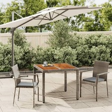 vidaXL Conjunto de Jantar Jardim Cinza PE Rattan Médio Modular comprar usado  Enviando para Brazil