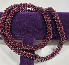 Beaded garnet rope for sale  Fallbrook