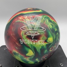 Bola de boliche Ebonite Vortex V2 verde vermelha amarela redemoinho 14 lb 10 oz perfurada 42J4128 comprar usado  Enviando para Brazil