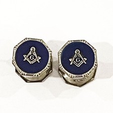 vintage masonic cufflinks blue for sale  Brentwood