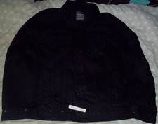 jacket denim black men xxl s for sale  WOLVERHAMPTON