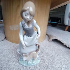 Lladro girl cat for sale  WOKING