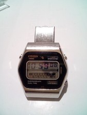 Używany, Vintage CITIZEN 41-0454 CHRONOGRAF Dwukrotny cyfrowy zegarek LCD, JAPONIA na sprzedaż  PL
