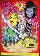 Póster original de la película arte japonés "SAMURAI DE SEIS CUERDAS" 1999 guerrero del rock'n roll segunda mano  Embacar hacia Mexico