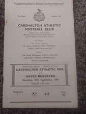 Carshalton reserves hayes for sale  EASTBOURNE