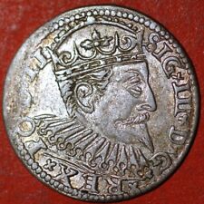 1600 Livonia Ducado de 3 Grossus Sigismundo III Vasa Riga prata, usado comprar usado  Enviando para Brazil