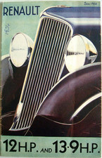 Folheto de vendas de carros RENAULT 12 hp e 13,9 hp janeiro 1934 #V T 217 comprar usado  Enviando para Brazil