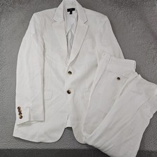 Conjunto de blazer masculino de linho Club Room médio 32x30 branco 100% linho 2 botões comprar usado Conjunto de blazer masculino de linho Club Room médio 32x30 branco 100% linho 2 botões comprar usado  Enviando para Brazil