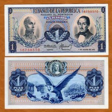 Colômbia 1 peso, 7-8-1973, P-404e UNC comprar usado  Enviando para Brazil