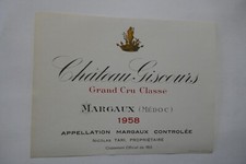 Etiquette ancienne 1958 d'occasion  Biganos