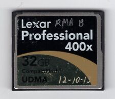 Usado, Tarjeta de memoria Lexar Professional 32 GB Compact Flash UDMA velocidad 400X - usada, funciona segunda mano  Embacar hacia Argentina