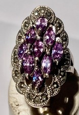 Bague marquise argent d'occasion  Saint-Aubin-du-Cormier