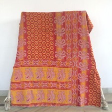 Colcha de solteiro Kantha colcha vintage algodão hippie boho cobertor comprar usado  Enviando para Brazil