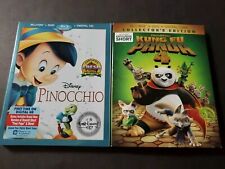 PINOCCHIO + KUNG FU PANDA 4,BLU-RAYS +DVDS W/SLIPCOVERS,  comprar usado  Enviando para Brazil