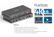 Używany, PureLink PT-MA-HD42UHD 4x2 4K 18Gbps HDMI Matrix with Scaler and Audio De-Embedd na sprzedaż Używany, PureLink PT-MA-HD42UHD 4x2 4K 18Gbps HDMI Matrix with Scaler and Audio De-Embedd na sprzedaż  PL