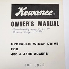 1991 Kewanee Guincho Hidráulico Drive Manual do Proprietário 480 4100 Brocas Guia de Fazenda 2U comprar usado  Enviando para Brazil