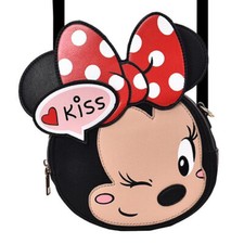 Bolsa de ombro de couro Minnie Mouse desenho animado beijo PU Disney tiracolo comprar usado  Enviando para Brazil