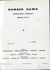 Humber hawk marks for sale  LEICESTER