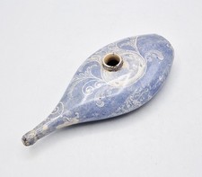 BIBERÓN GEORGIANO PORCELANA AZUL Y BLANCO c1810 segunda mano  Embacar hacia Mexico