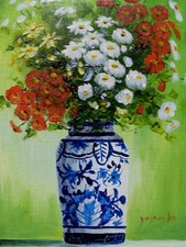 Huile tableau bouquet d'occasion  La Bazoche-Gouet