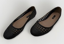 Sapatos Ecco Feminino 8.5-9 Macio Chinelo Plano Preto Tecido Estilo Vime, usado comprar usado  Enviando para Brazil