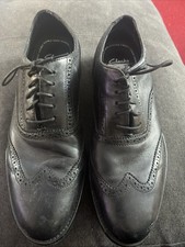Clarks black leather for sale  PETERBOROUGH