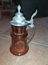 Bierkrug böhmisch glas gebraucht kaufen  Emmerting