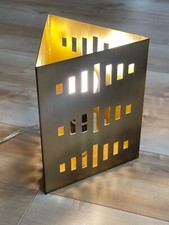 Iluminação Litesun RARA Estilo Nate Berkus Triangular Latão/Acabamento Bronze Acento comprar usado  Enviando para Brazil