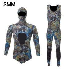 Usado, Camuflagem Manga Longa Fissão Encapuzado 2 Pc De 1.5/3MM Neoprene Submersible Suit  comprar usado  Enviando para Brazil