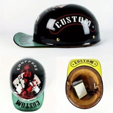 Capacete de motocicleta masculino retrô moto meia face boné de beisebol capacetes de ciclismo, usado comprar usado  Enviando para Brazil