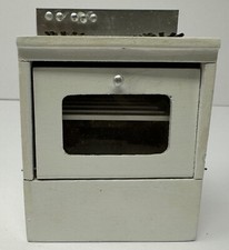 Forno de madeira branca miniatura vintage para casa de bonecas prata ferragens comprar usado  Enviando para Brazil