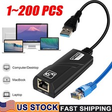Lote de adaptador de rede USB 3.0 Gigabit Ethernet LAN RJ45 1000Mbps para PC Windows, usado comprar usado  Enviando para Brazil
