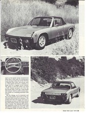 1974 PORSCHE 914 S 5 PG ARTIGO DE TESTE DE ESTRADA comprar usado  Enviando para Brazil