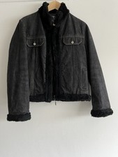 Black denim jacket for sale  LONDON