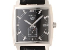 Cinto de couro preto TAG HEUER Monaco WAW131A.FC6177 #407 comprar usado  Enviando para Brazil