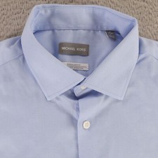 Camisa masculina Michael Kors XL 17 azul branca dois tons Royal Oxford algodão airsoft comprar usado  Enviando para Brazil
