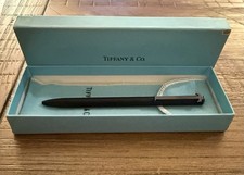 Caneta esferográfica vintage TIFFANY preta fosca com clipe em T na bolsa e caixa comprar usado Caneta esferográfica vintage TIFFANY preta fosca com clipe em T na bolsa e caixa comprar usado  Enviando para Brazil
