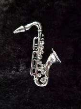 Saxophone brooch silver for sale  PUDSEY