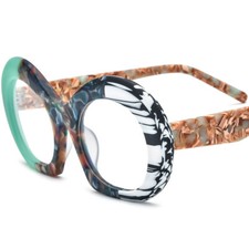 Óculos de leitura feminino retrô colorido exclusivo acetato leitura +0,5~6,0 comprar usado  Enviando para Brazil