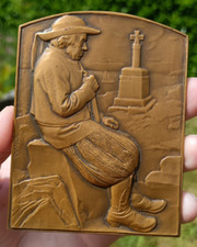 Médaille plaque bronze d'occasion  Plémet