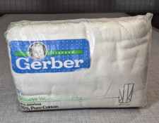 Vintage Gerber 12 Fraldas Pré-Dobradas Olho de Pássaro Tecido 100% Algodão Fraldas Anos 90 NOS comprar usado  Enviando para Brazil