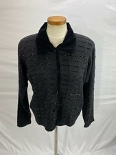Suéter feminino Curio preto com miçangas e colarinho de veludo M comprar usado  Enviando para Brazil