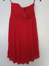 Red strapless pleated for sale  UXBRIDGE